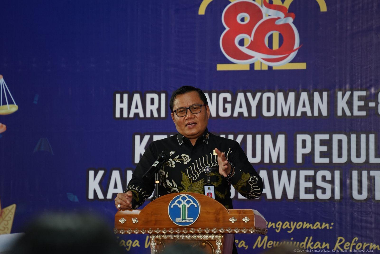 Gelar Kemenkum Peduli, Kemenkum Sulut Semarakkan Peringatan Hari Pengayoman ke-80